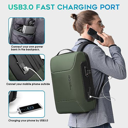 BANGE Tech Laptop Backpack for Men and Women - color: Green