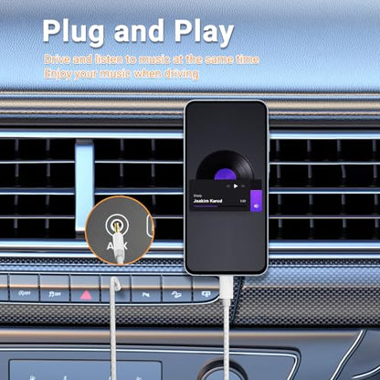 Aux to USB C, 6.6ft Extra Long USB C to 3.5mm Audio Aux Jack Adapter Cable, Hi-Fi DAC Lossless Sound, Plug and Play for iPhone 17/16/15 Pro Max, Samsung S24/S23, Pixel, Car Stereo & Home Audio