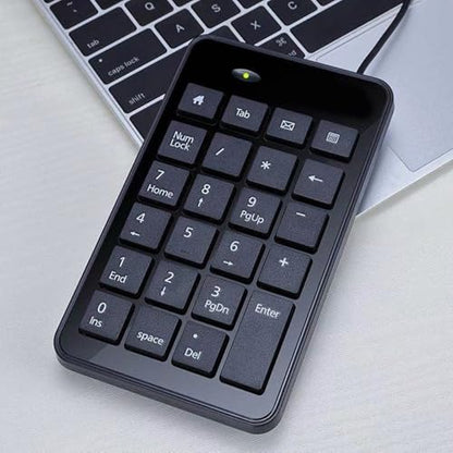 23 Mechanical Keyboard Single Handed Keyboard Keypad USB Number Keypad for Financial Workers Laptop Notebook Big Print Letters