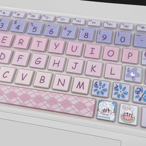 Cute Silicone Keyboard Cover for 15.6’’ HP Pavilion & HP Laptop 15-eg 15t-eg 15-eh 15-er Series, HP Laptop 17 17-cn 17-cp 17z-cp Series, Cute Bunny - color: Cute Bunny