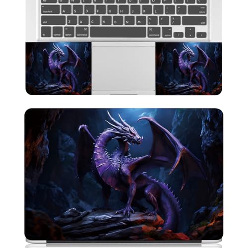 Universal Laptop Skin Sticker Decal for 11.6”12" 13" 13.3" 14" 15" 15.4" 15.6" Reusable Waterproof Scratch-Scratch Resistant Protective Vinyl Laptop Notebook Skin Stickers - Purple Dragon - color: Purple Dragon