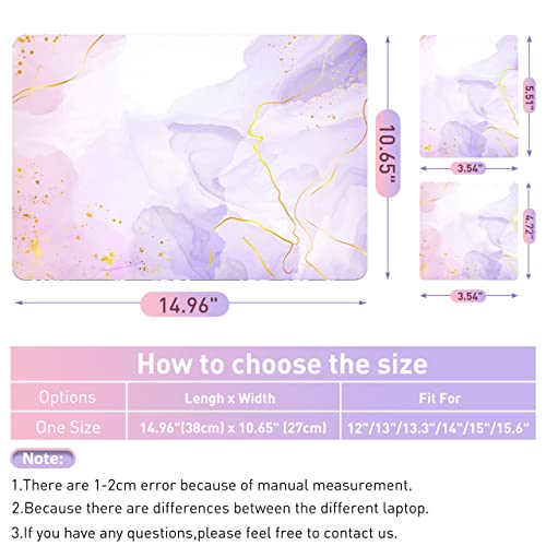 12.1 13 13.3 14 15.4 15.6 Inch Laptop Skin Decal, Laptop Skins Stickers Decals for Notebook PC, Universal Reusable Vinyl Laptop Cover Sticker, Waterproof Art Deal Protector I Pink Purple Marble - color: Pink Purple Marble