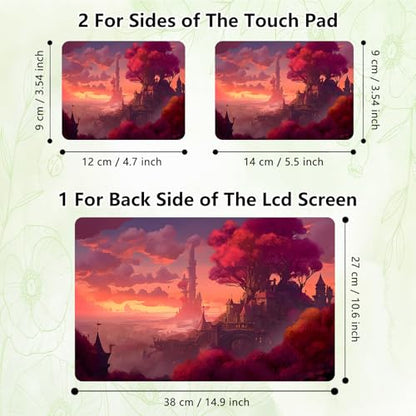 Laptop Skin Sticker Decal, Universal Reusable Vinyl Laptop Cover for 12" 13" 13.3" 14" 15" 15.4" 15.6" Notebook PC, Waterproof Scratch-Resistant with 2 Wrist Pads, Easy to Apply & Remove,Art Painting - color: Art Painting