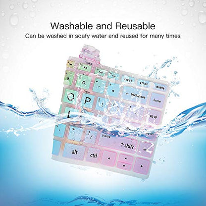 Keyboard Cover for HP Pavilion X360 14" & HP Laptop 14 14-dq 14-fq 14-dk 14m-dh 14-cd/ce/cf Series 14-cf0006dx/cf0012dx 14-dk0002dx 14-dq0011dx/dq1037wm/dq1089wm 14-fq0040nr/fq0050nr Keyboard Skin - color: Colorful Rainbow