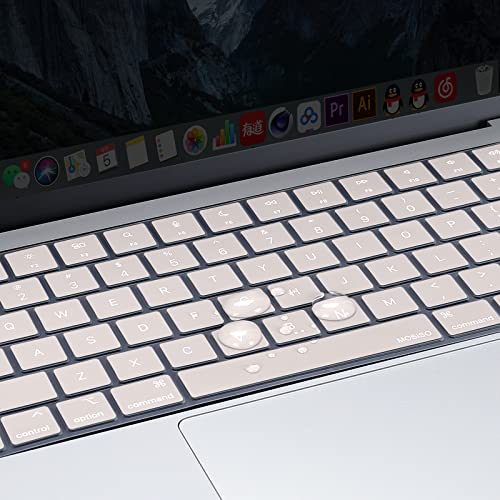 MOSISO Keyboard Cover Skin Compatible with MacBook Air 15 inch M3 M2 | A3114 A2941/Air 13.6 A3113 A2681/Pro 14/16 M4 M3 M2 M1, Rock Gray - color: Rock Gray