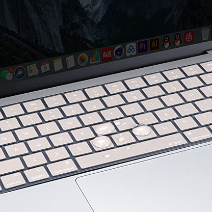 MOSISO Keyboard Cover Skin Compatible with MacBook Air 15 inch M3 M2 | A3114 A2941/Air 13.6 A3113 A2681/Pro 14/16 M4 M3 M2 M1, Rock Gray - color: Rock Gray