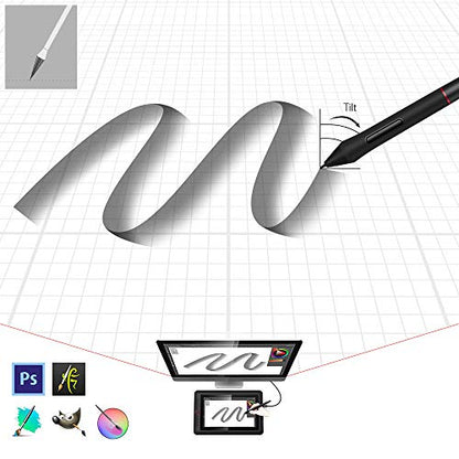 XP-PEN PA2 8192 Pressure Battery-Free Stylus Solely for Artist 12/13.3/15.6/22R/24 Pro Drawing Tablet with Screen | Not Compatible with Other XP-Pen Models or Brands