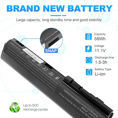 Futurebatt New 5200mAh Laptop Battery for HP Elitebook 2560p 2570p SX03 SX06 632423-001 HSTNN-DB2K - size: 2560P 8.86 3.15 1.38in
