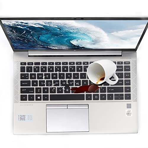 Keyboard Cover for HP EliteBook 840 845 G7 G8 14 inch Laptop Notebook PC Model Accessories Keyboard Protective Skin (Not fit New 840 845 G9 G10 G11)-Black - color: Black