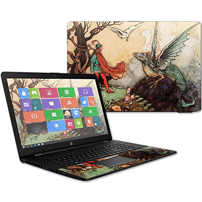 MightySkins Skin Compatible with HP 17t Laptop 17.3" (2017) - Tale of A Dragon | Protective, Durable, and Unique Vinyl Decal wrap Cover | Easy to Apply, Remove, and Change Styles | Made in The USA - color: Tale Of A Dragon
