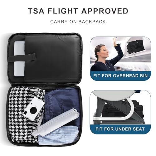 Travel Backpack for Women, 52L Carry On Backpack, Extra Large Expandable Travel Bag, 18.4 Inch TSA Flight Approved Luggage Business Daypack with USB, Teacher Traveling Rucksack, Black - color: Black