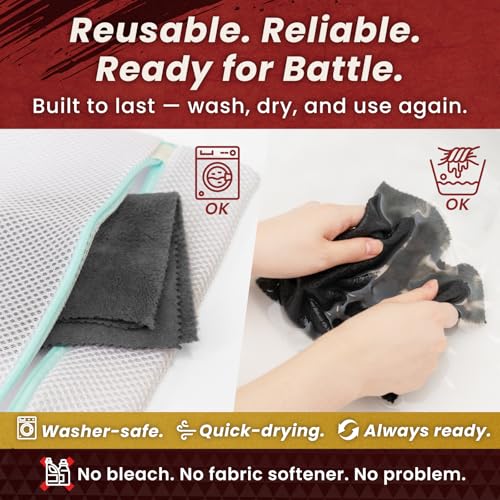 BELLEMOND「Samurai Cloth」Japanese Microfiber Cleaning Cloth | Washable, Reusable, Lint Free Cloth for Phones, Laptops, Lenses, Screens & Electronics | Made in Japan | Medium - size: Medium: 8” × 8”