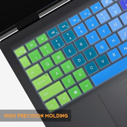 Colorful Keyboard Cover for 2026 2025 Dell 15 Laptop DC15250 DC15255 15.6, Inspiron 15 3510 3511 3520 3525 3530 3535/ Inspiron 16 5640 5645, 15.6 Dell Latitude 3520 Laptop Skin,Rainbow - color: Rainbow
