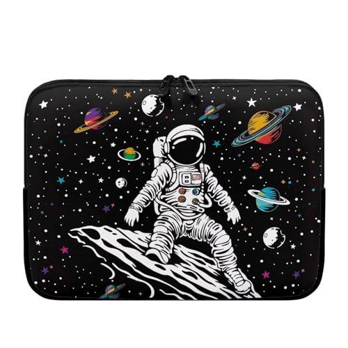 Astronaut Galaxy Planet Laptop Sleeve, Laptop Bag Computer Cover Sturdy Zipper Protective Tablet Carrying Case Universal 10-17 Inch Notebook Sleeves Briefcase for Business/School - color: Astronaut Galaxy Planet, size: 10 Inch
