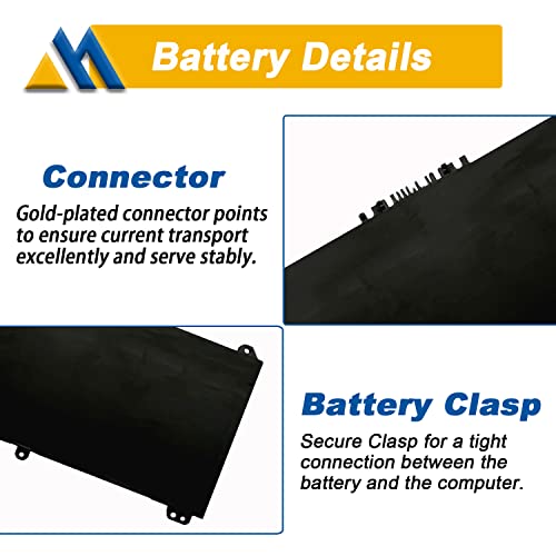 41.04Wh HW03XL L97300-005 Laptop Battery Replacement for HP Pavilion 15-EG 15-eg0xxx 15-eg0073cl 15-eg0070wm 15-EH 17-CN 17-cn0xxx 17-CP 17-cpo700dx Series L96887-421 l97300-005 HW03041xl-pl - size: 7.40*3.74*0.24 inch HW03XL