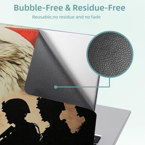 Universal Laptop Skin Decal, 3-Piece Vinyl Protector for 12 13 14 15.6" Notebook, Waterproof Anti-Scratch, Easy Trim & Bubble-Free Finish, American Military Soldiers with Eagle - color: American Military Soldiers with Eagle