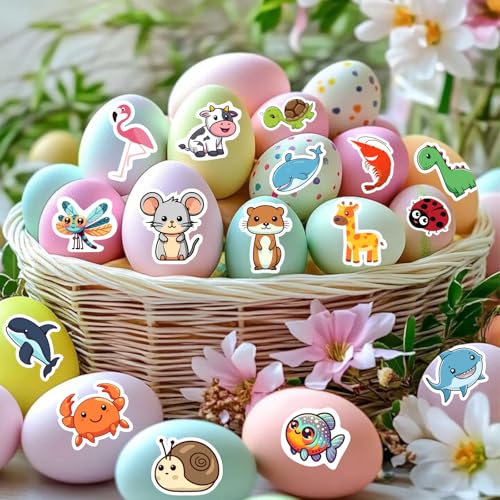 RINOLY 100 PCS Water Bottle Stickers for Kids,Waterproof Vinyl Animal Stickers for Kids,Skateboard,Laptop Stickers for Girls Boys Classroom Prizes | Vinyl Stickers Kids Girls Boys,Back to School,Classroom Prizes,Party Favors,Christmas Stocking Stuffers,Ea