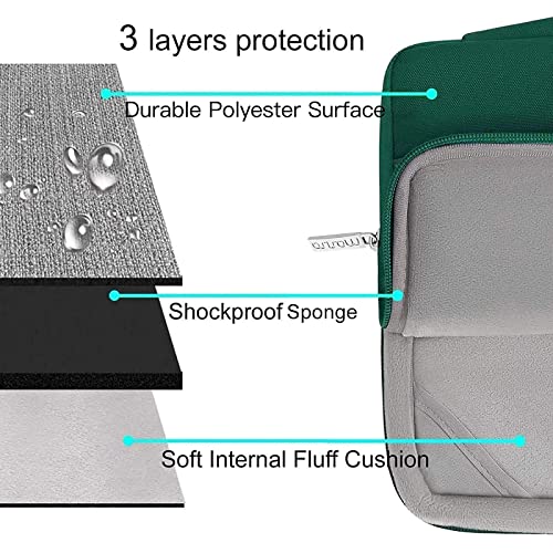 MOSISO Compatible with MacBook Air 13 inch Case M5 2026 M4 2025 M3 M2 2024-2022 A3449 A3240 A3113 A2681,Hard Shell&Sleeve Bag&Keyboard Skin&Webcam Cover&ScreenFilm for MacBook Air 13.6, Peacock Green - color: Peacock Green