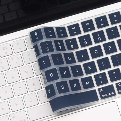 2 Pack Keyboard Cover for 2026 MacBook Neo 13" (Touch ID) & MacBook Pro 14"/16" M5-M1 Pro/Max, M5-M2 & MacBook Air 13"/15" M5-M1, Keyboard Protective Skin US Layout-PeonyBlue - color: PeonyBlue+TPU