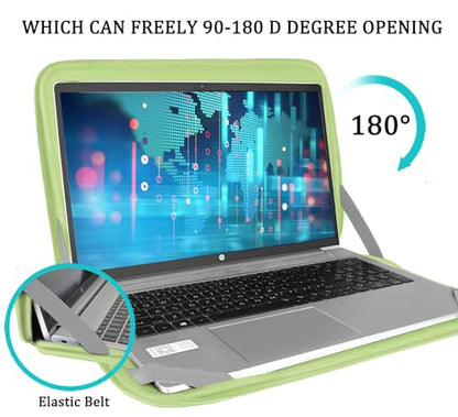 Laptop Sleeve 15.6 inch, Shockproof Protective Computer Carrying Cover with Front Pocket, Briefcase Handbags Laptop Case for 15.6 inch HP, Dell, Acer, Asus, Notebook, Light Green - color: Light Green, size: 15.6 inch