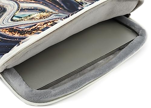 360° Protective Laptop Sleeve Case Bag with Muti-Pockets,Handle and Luggage Strap for iPad 12.9 inch,MacBook Pro Air 13" and 12.5 inch-13.3 inch Screen Laptop (Black Marble) - color: Black Marble, size: 12.5 inch-13.5 inch