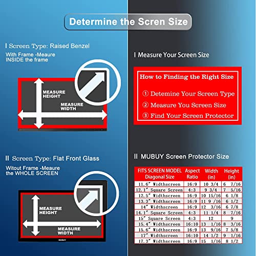14.1" Screen Protector for HP, Dell, Sony, Samsung, Lenovo, Acer, MSI, LG, Gateway - 14.1" 16:9 Aspect Ratio, Clear Laptop Screen Protector - size: 14.1 Inch16：9