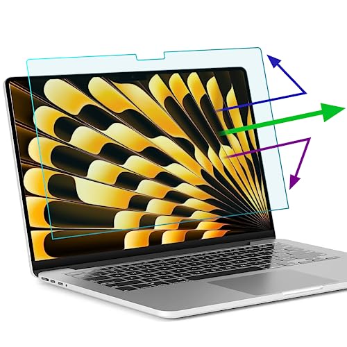 2 Pack Anti Blue Light Screen Protector Compatible with MacBook Air 15 Inch(2023-2026, M2/M3/M4/M5), Eye Protection Matte Anti Glare Screen Protector for 15.3In Mac Air - size: MacBook Air 15inch
