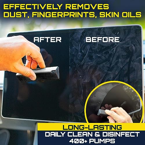Car Screen Cleaner Spray And Wipe, 2-in-1 Spray and Microfiber Cloth Touch Screen Cleaner For Car Display, Cell Phone, Laptop, IPad, IPhone, Macbook Air, Computer (Black) - color: Screen Cleaner (Black)