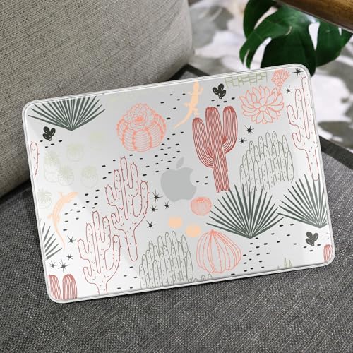 MEEgoodo 4-in-1 Printed Case for MacBook Neo 13 inch 2026 Release Model A3404, Laptop Hard Shell Cases with Keyboard Skin & Screen Protector & Webcam Covers, Cacti - color: Cacti