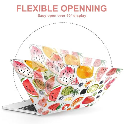 AKIT for MacBook Air 13 inch Case M5 M4 M3 M2 2026-2022, Fruits | A3449 A3240 A3113 A2681,Unique Style Pattern Hard Shell Laptop Case+Screen Protector+Keyboard Cover for MacBook Air 13.6 inch - color: Fruits