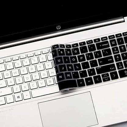 Keyboard Cover for HP Pavilion 15.6" 15t 15z 15-eg 15-eh 15-er 15t-eg300/eg200/eg000 15-er0095nr 15z-eh200/eh300 15-eg3053cl 15-eg0070wm 15-eg0073cl eg0065st eg1053cl eg0032nr 15-eh1070wm 15-er0056cl - color: Black