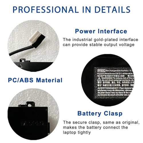 PF06XL Gaming Laptop Battery Replacement for HP Omen 17-W 17-W100NC 17-W100NF 17-W200NA 17-W200NE Series Laptop HSTNN-DB7M 852801-2C1 853294-855 853294-850 11.55V 95.8Wh 8300mAh 6-Cells