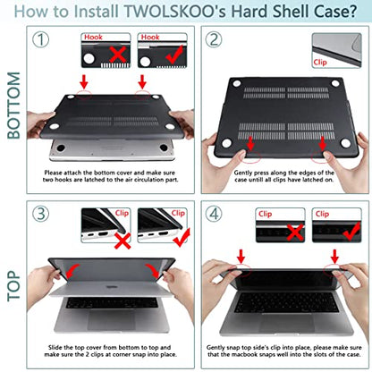 TWOLSKOO Compatible with MacBook Pro 16 inch Case M4 A3403 A3186 M3 A2991 M2 A2780 M1 A2485 (2024-2021) Pro/Max Chip, Plastic Hard Shell & Keyboard Cover & Trackpad Film, Golden Floral - color: Golden Floral