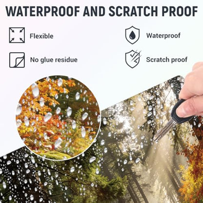 3Pcs Forest Laptop Skin Sticker Scenery Sunlight Universal Removable Vinyl Stickers Fits for 12.1 13 14 15.6 16 Inch Waterproof Notebook Decal Cover Gift - color: Yellow