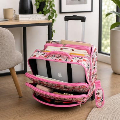 World Traveler Rolling 17-Inch Laptop Briefcase Computer Case - Paris Pink - color: Paris Pink