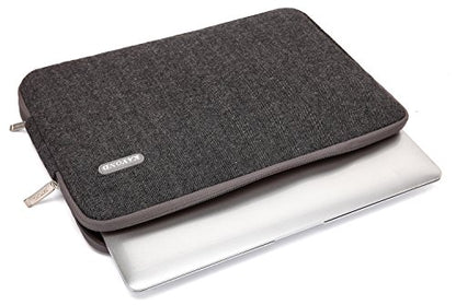 Herringbone Woollen Water-Resistant for 13-13.3 Inch Laptop Sleeve Case Bag (13-13.3 Inches, Black) - color: Black, size: 13-13.3 Inches