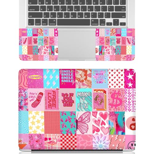 12.1-15.6 Inch Laptop Skin Decal, Universal Reusable Vinyl Laptop Cover Sticker, Waterproof Art Decal Protector - Pink Fashion Girl - color: Pink Fashion Girl