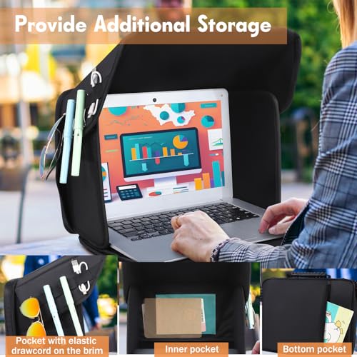 Laptop Sun Shade Laptop Sun Glare Shield Privacy Screen Hood 15-16'' | Lightweight Laptops Sunshade Bag for Working Outside Portable Shield Cover (Patent Pending) - size: 15-16in
