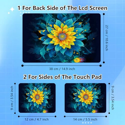 Universal Laptop Skin Sticker Decal for 11.6”12" 13" 13.3" 14" 15" 15.4" 15.6" Reusable Waterproof Scratch-Scratch Resistant Protective Vinyl Laptop Notebook Skin Stickers - Green Yellow Sunflower - color: Green Yellow Sunflower