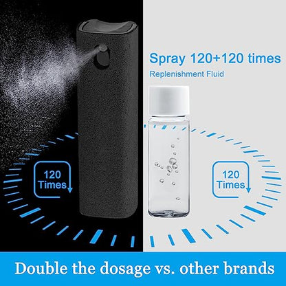 walrfid Screen Cleaner Touchscreen Mist Spray for Phone Laptop TV, Black | Electronics Cleaning Kit for Tablet, PC, Computer, LCD, Car Screens, Compatible with iPhone iPad MacBook Pro - color: Safety Black