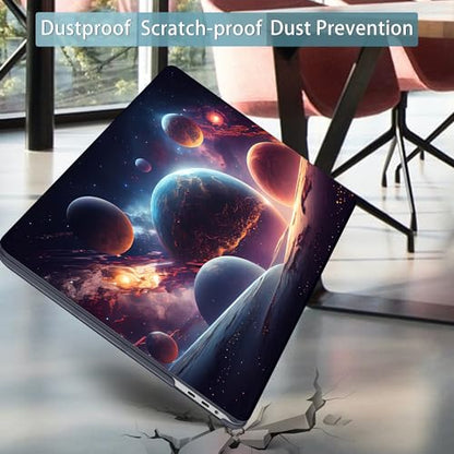 Mektron Case for MacBook Pro 16 Inch A2141 Cover 2019 Release 16" with Liquid Retina Display/Touch ID, Plastic Hard Shell with Keyboard Skin & Screen Protector & Dust Plug, Planets - color: Planets