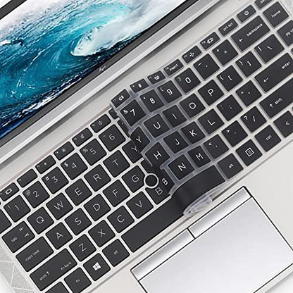 Keyboard Cover for HP EliteBook 840 845 G7 G8 14 inch Laptop Notebook PC Model Accessories Keyboard Protective Skin (Not fit New 840 845 G9 G10 G11)-Black - color: Black