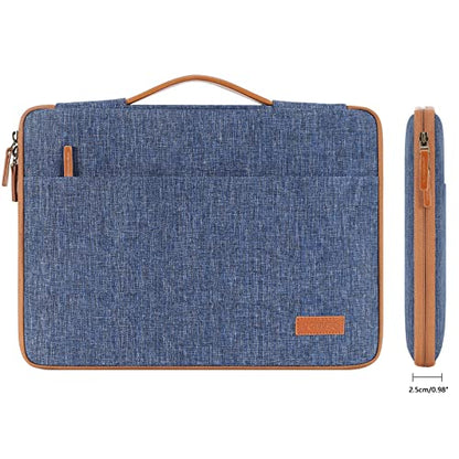 DOMISO 17.3 inch Laptop Case Sleeve Protective Cover Compatible with 17.3 inch HP Pavilion Envy 17/Lenovo IdeaPad/Acer/ASUS/Dell/Alienware/LG Gram,Water Resistant Computer Bag with Handle,Blue - color: Blue, size: 17"