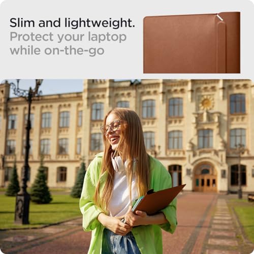 Spigen Valentinus Protective Laptop Sleeve, 16-Inch MacBook | For MacBook Pro/Air M1-M5 Chips (2021-2026) - Classic Brown - color: Classic Brown, size: 16-inch
