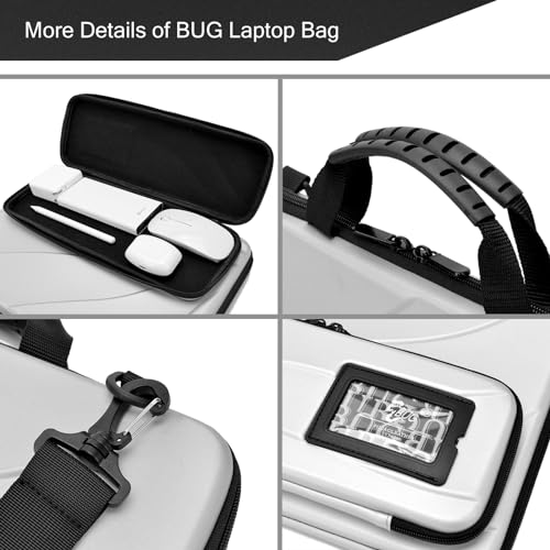 14.2-15.6 Inch Laptop Case Hard Shell, Protective Laptop Carrying Case with Stand for Heat Dissipation - color: Silver, size: 14.1-15.6 inch