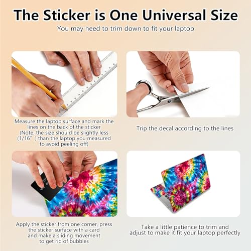 Laptop Skin Sticker Decal 15.6 Inch,12 13 13.3 14 15 15.6 in Laptop Netbook Skins for Notebook,Art Decal Removable Waterproof Scratch Resistant,Universal Vinyl Cover,Colorful - color: Colorful