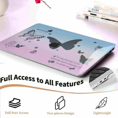 Compatible with MacBook Pro 14 inch Pro/Max Case 2025-2021 M5/M4/M3/M2/M1 Models A3434 A3185 A3401 A3112 A2918 A2992 A2779 A2442, Plastic Laptop Shell & Keyboard Cover, Black Butterflies - color: Black Butterflies, size: Pro 14.2" (2026-2021)M5/M4/M3/M2/M