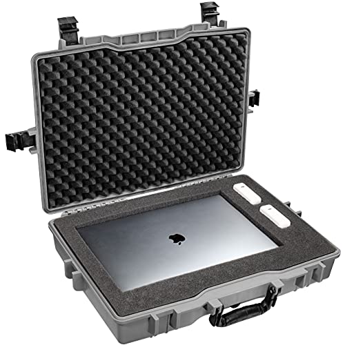 Eylar Large 22 inch Protective, Camera, Tools, Equipment Laptop Hard Case Waterproof w/ 3 Layers Foam (Gray) - color: Gray