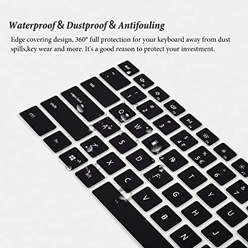 Keyboard Cover for 14" Dell Inspiron 14 5410 5418 5420 5425 5430 7415 7420 7425 7430 7435,Dell Latitude 14 3320 3420/Inspiron 16 5635 5630 5620 5625 7635 7630 7620 16"/Inspiron 13 5310 5320 Skin-Black - color: Black, size: 13-14 Inch