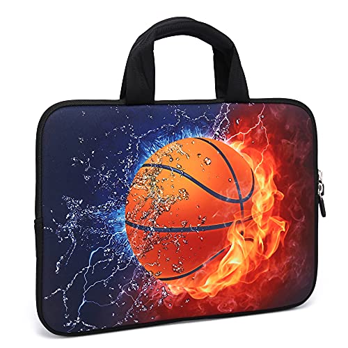 14 15 15.4 15.6 inch Laptop Handle Bag Computer Protect Case Pouch Holder Notebook Sleeve Neoprene Cover Soft Carrying Travel Case for Dell Lenovo Toshiba HP Chromebook ASUS Acer (Cool Basketball) - color: Cool Basketball